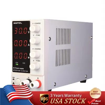 300W 0-10A Lab DC Power Supply Digital Variable Regulated Benchtop Power Supply • $64.60
