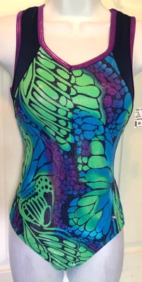 $23.99 • Buy GK DREAMLIGHT LADIES SMALL SEA BLUE GREEN SUBFUSE GYMNASTIC DANCE LEOTARD Sz AS