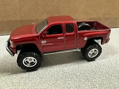 HOTWHEELS  2014 CHEVY SILVERADO 12/18 REAL RIDERS Candy Red NM+ Loose 1/64 • $27.50