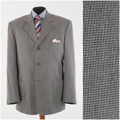 Mens LFC Size UK 46R Check Grey Summer Sport Coat Blazer Jacket • £47.99