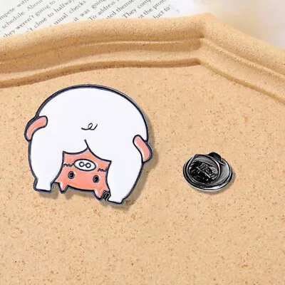 Cartoon Small Animal Fart Brooch Cute Dog Rabbit Tiger Student Decoration Badge • $4.50