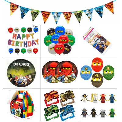 Green Ninjas Theme Birthday Party Decoration Tableware Range ( Banners Box Etc) • $7.98