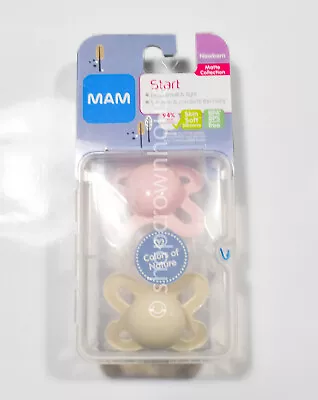 MAM Newborn Pacifier Matte Collection - Pink & Tan • $8.99