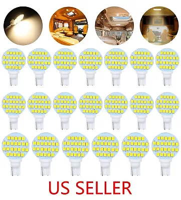 20x Warm White LED T10/921/194 24SMD RV Camper Trailer Interior Light Bulbs 12V • $12.57