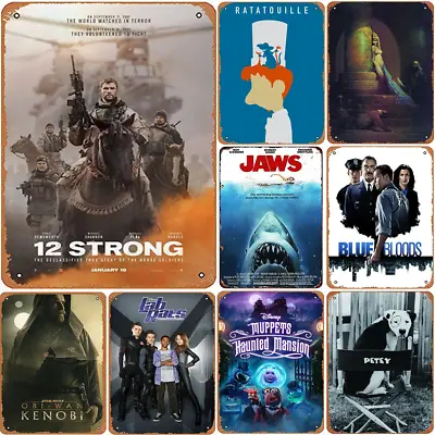 Classic Movie Metal Tin Sign Old Movie Posters 12 Strong  Film Decoration • $9.63