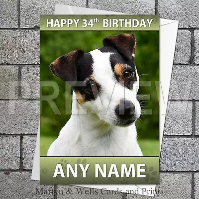 Jack Russell Birthday Card. 5x7 Inch. Dog. Mum. Dad. Personalised Plus Envelope. • £4.25