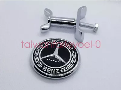 New Mercedes Benz Bonnet Badge Hood Emblem Sticker C S E Class 44mm W204 W211 • $14.99