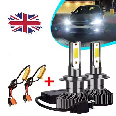 H7 LED Headlight Kit Bulb 6000K Error Free + Resistor For 2004-09 Vauxhall Astra • £26.39