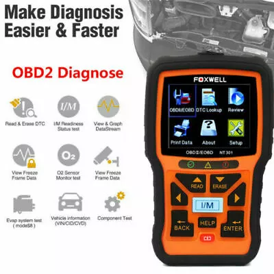 Foxwell NT301 OBD OBD2 Engine Light Universal Car Diagnostic Scanner Code Reader • $59.99