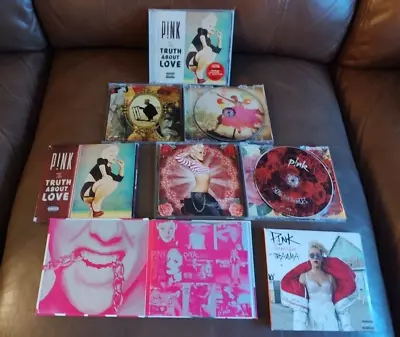 Lot Of 8 Pink CDs Greatest Hits..So Far I'm Not Dead The Truth About Love & More • $15