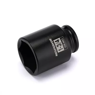 1/2  Drive Deep Impact Socket CR-MO 1-3/4 Inch 6 Point Axle Nut Impact Grade • $18.34