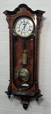 Bur Walnut And Ebony Vienna Regulator Single Weight Wall Clock  • £980