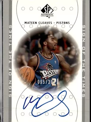 MATEEN CLEAVES 2000 SP SIGN TIMES On Card SILVER AUTO AUTOGRAPH /200 !!  MICH ST • $29.99