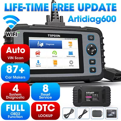 2024 TOPDON AD600 OBD2 Car Scanner Engine ABS SRS AT SAS EPB ETC Diagnostic Tool • $126.99