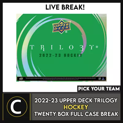 $36.78 • Buy 2022-23 Upper Deck Trilogy Hockey 20 Box Full Case Break #h1671 - Pick Your Team