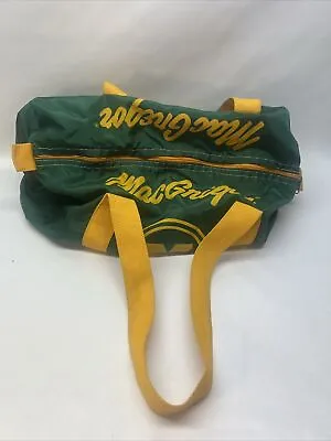 Vintage 80s MacGregor Duffle Bag Gym Bag Nylon Green Yellow Athletic  • $24.99