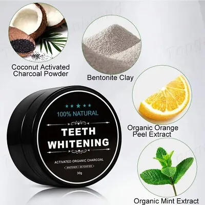 $6.37 • Buy 30g Teeth Whitening Charcoal Powder Bamboo Tooth Powder Natural Activated Carbon