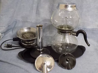 $75 • Buy Vintage   Silex  Pyrex Double Bubble Glass Vacuum Coffee Pot
