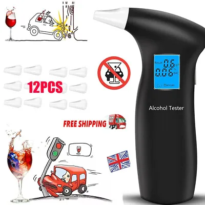 £8.65 • Buy Police Digital Breath Alcohol Analyzer Tester Breathalyzer Test Detector Kit RY