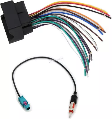 Stereo Radio Wiring Harness Plug + Antenna Adapter Select For Volkswagon Passat • $15.99