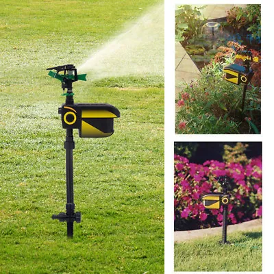 New Solar Scarecrow Motion Activated Sprinkler +Day And Night Detection Modes • $41.03