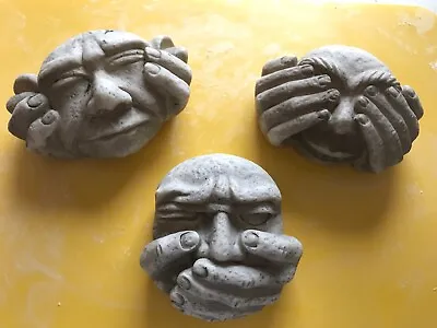 Latex Mould Mold Set Of Gargoyles Wall Hanging Seehearspeak No Evil • £15.97