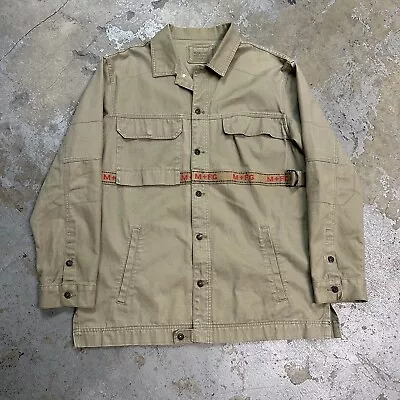 Vintage Marithe Francois Girbaud Tan Military Safari Jacket XL M+FG Hunting • $149.99