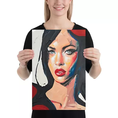 Megan Fox Poster Wall Art 12  By 18  Inches. MGK Transformers Painting Artwork • $18.99