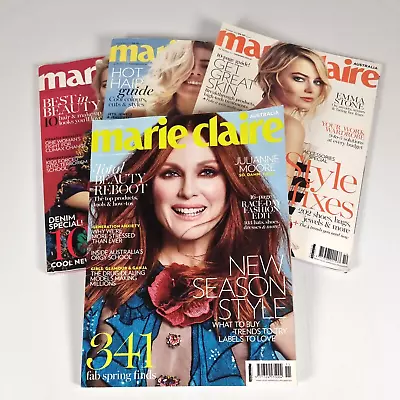 Marie Claire Magazine X4 2017 Asher Keddie Sienna Miller Emma Stone Julianne • $12.95