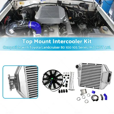 Intercooler Kit & Fan Suitable For Toyota Landcruiser 80 100 105 Series 1HZ 4.2L • $370.59