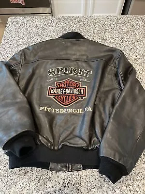 Harley Davidson Leather Motorcycle Riding Jacket XL Lifestyle Pittsburgh PA • $179.99