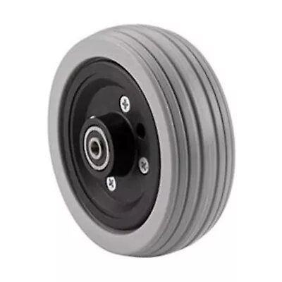 Wheelchair Caster Assembly Flat Free Grey Ribbed Tire 6  X 2  TAGC1762 • $42.19