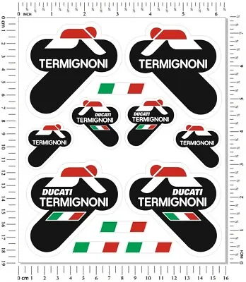 Termignoni Motorcycle Ducati Sponsor Logo Decals Set Laminated Stickers Moto • $9.98