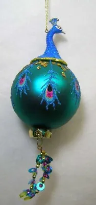 Regency Peacock Ball Christmas Ornament  7” MTX46001 • $16.79