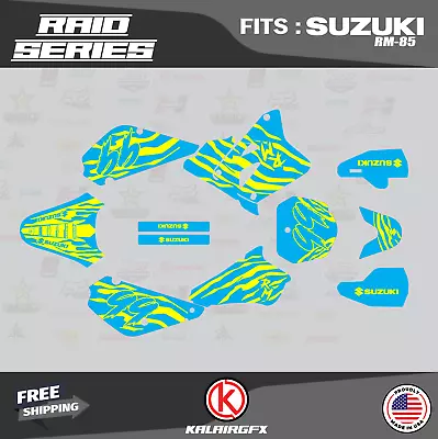 Graphics Kit For Suzuki RM85 (2001-2023) RM 85  Raid Series - CYAN • $54.99