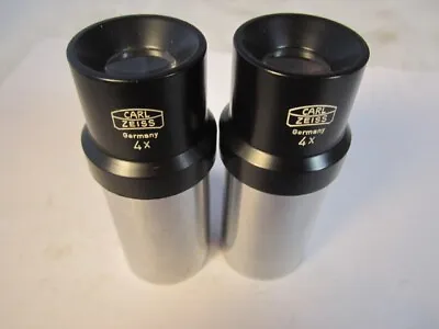 Carl Zeiss 4x  Microscope Eyepiece  Pair • $175