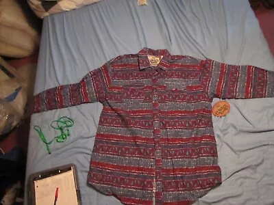 Vtg Nwt Rocky Mountain Clothing Co Cowboy Button Up Shirt Multi Sz Xl Usa Used • $29.99