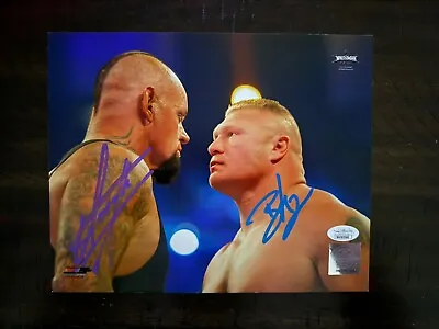 Brock Lesnar & Undertaker Signed 8x10 Autograph Photo File JSA Dual WWE • £603.20