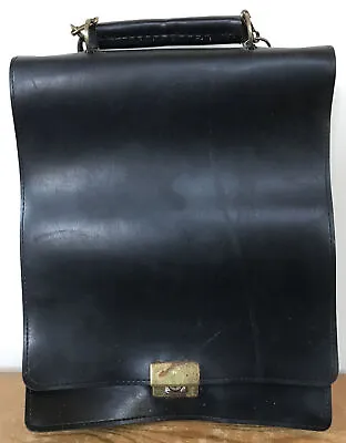 Vintage US Army Military Map Case Attache Messenger Bag Vegan Faux Leather • $35.99