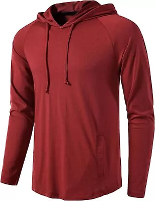 MUSE FATH Men's Long Sleeve Athletic Performance Lightweight Hoodie Sweatshirts • $29.22