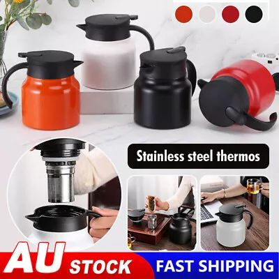 $27.80 • Buy Double Walled Stainless Steel Thermal Insulation Teapot Coffee Pot Thermos Jug