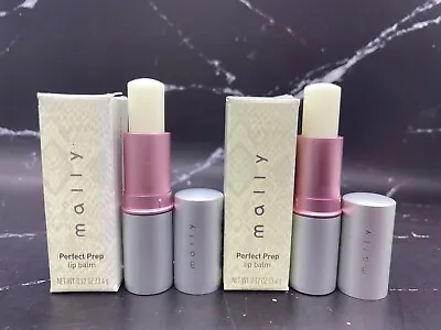 Lot/2 Mally Perfect Prep Lip Balm - Clear - 3.4 G / 0.12 Oz X 2 • $8.70