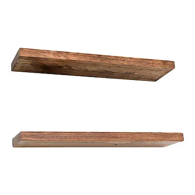 Willow & Grace Connie 24 In Floating Wall Mount Shelves Light Walnut (Open Box) • $60.90