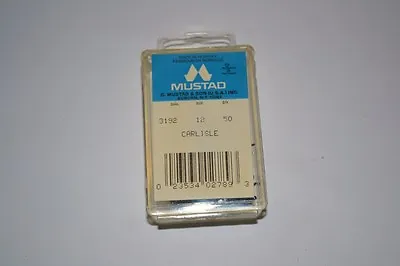 New Mustad Carlisle Superior Point 3192 Fish Hooks Size 12 Box 50 Blue • $4.99