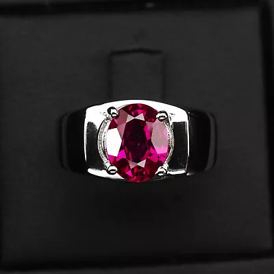 Rose Pink Rubellite Tourmaline Oval 2.30Ct 925 Sterling Silver Handmade Rings  • $14.99