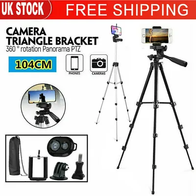 £10.49 • Buy Universal Tripod Stand Telescopic Camera Phone Mounts Holder For IPhone Samsung