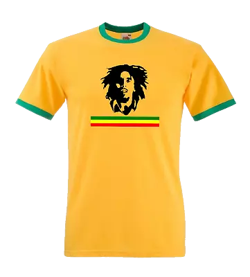 Jamaican Flag Reggae Rasta Bob Marley Jamaica Cannabis Smoker T Shirt • £16.99