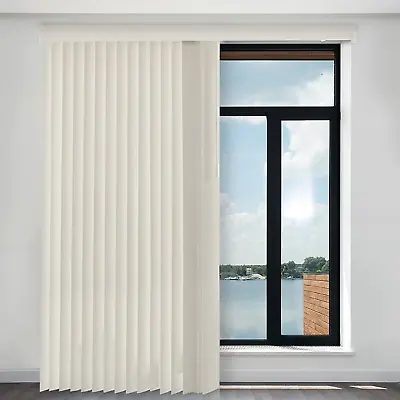 3.5  Vertical Fabric Blinds-Outside Mount-White- 3 Vertical Blinds • $266.30