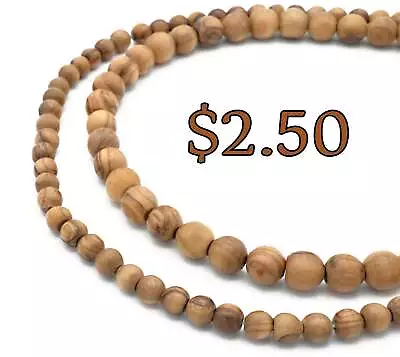 Natural Egyptian Olive Wood Beads For Jewelry And Rosary Beautiful Durable • $7.99