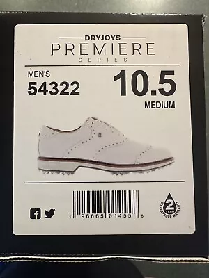 NEW FootJoy Dryjoys Premiere Series Golf Shoes White 10.5M Style #54322 • $78.77